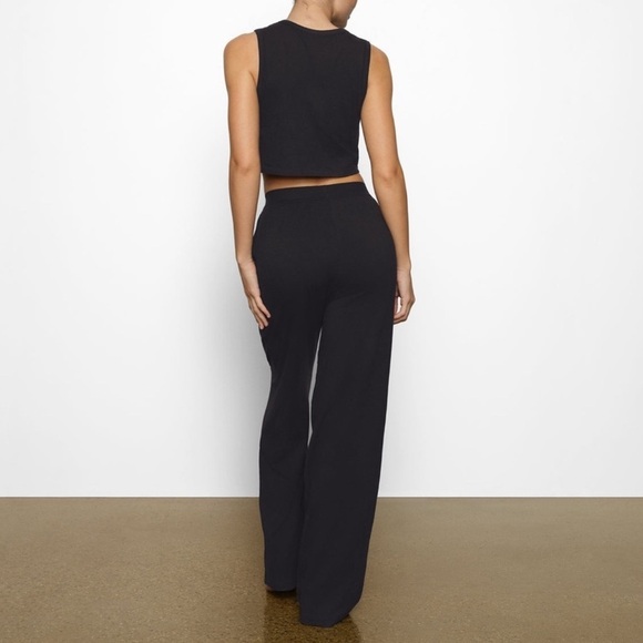 Skims Boyfriend Loose Pant Black Onyx Size Large - Picture 2 of 12